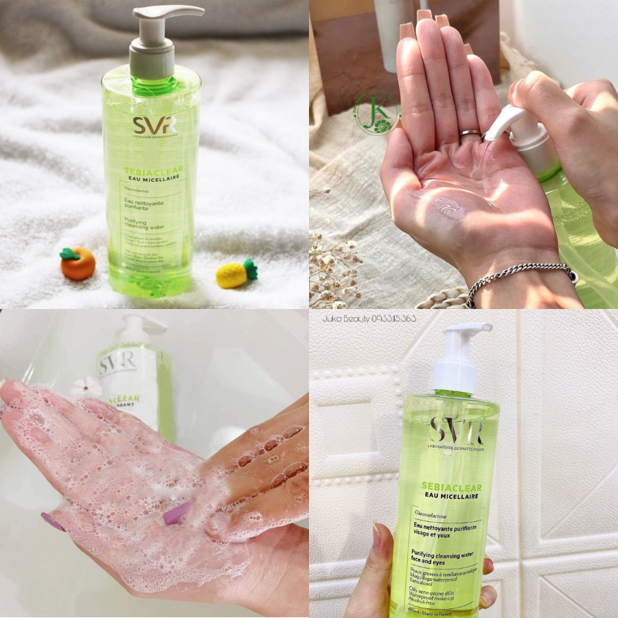 Sữa Rửa Mặt Dạng Gel, Dành Cho Da Dầu SVR Sebiaclear Gel Moussant (XANH LÁ)