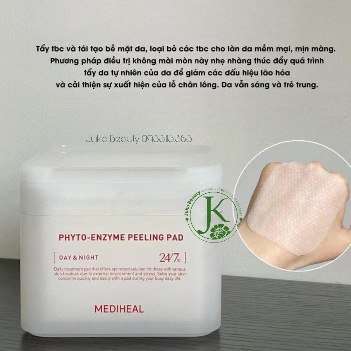 Miếng Bông Tẩy Da Chết, Dưỡng ẩm Mediheal Phyto Enzyme Peeling Pad 200ml (90 miếng)