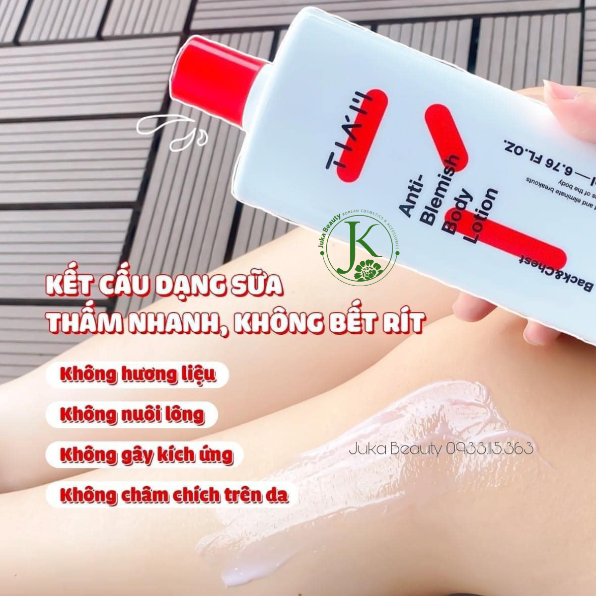 Sữa Dưỡng Thể Giảm Mụn, Dưỡng Trắng Tiam Anti-Blemish Body Lotion 200ml
