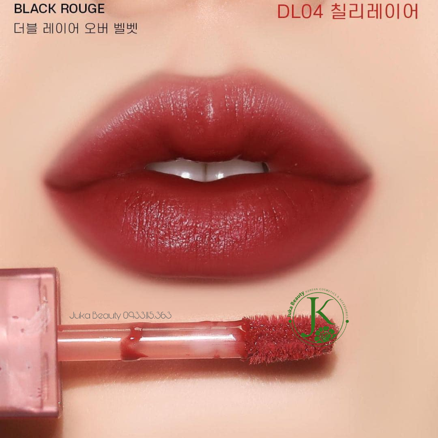 (Mẫu mới 2022) Son Kem Tint Lì Black Rouge Double Layer Over Velvet 4g