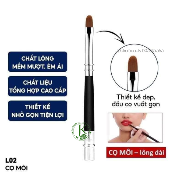  Cọ Trang Điểm Môi Cao Cấp Vacosi Lip Pro Brush L02 (Trắng) 