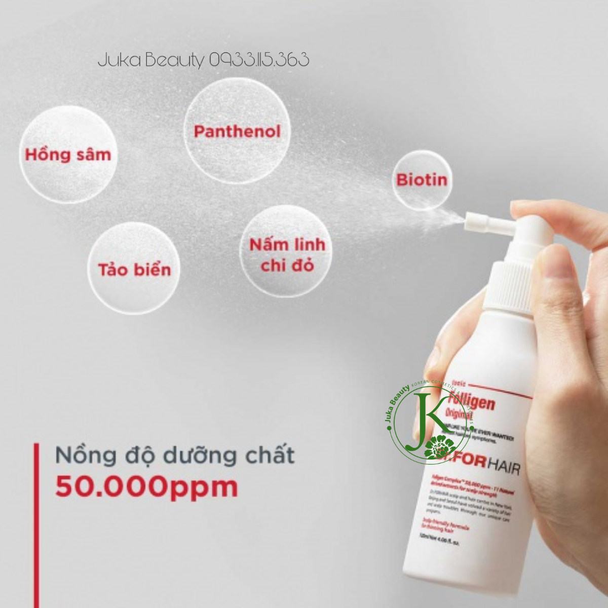 Xịt Hỗ Trợ Mọc Tóc, Dưỡng Tóc Mềm Mượt DR.FORHAIR Folligen Tonic Original 120ml
