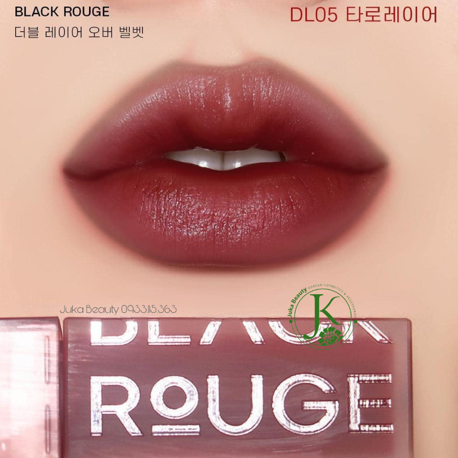 (Mẫu mới 2022) Son Kem Tint Lì Black Rouge Double Layer Over Velvet 4g
