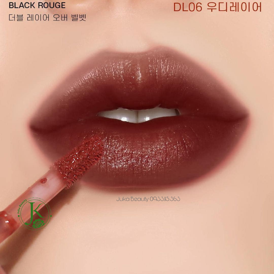 (Mẫu mới 2022) Son Kem Tint Lì Black Rouge Double Layer Over Velvet 4g