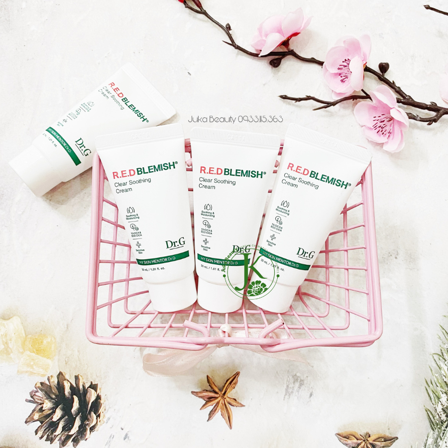 (Mẫu mới) Kem Dưỡng ẩm Làm Dịu, Phục Hồi Da DR.G R.E.D Blemish Clear Soothing Cream 70ml