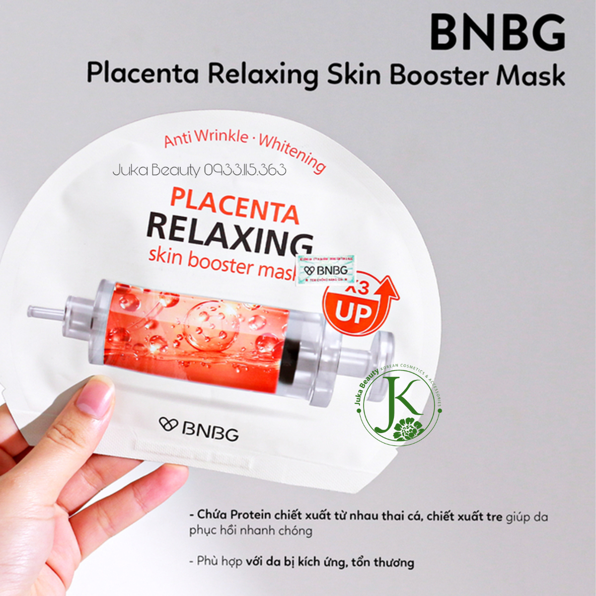 Mặt nạ giấy dưỡng ẩm, sáng da BNBG Skin Booster Mask 30g (Miếng)