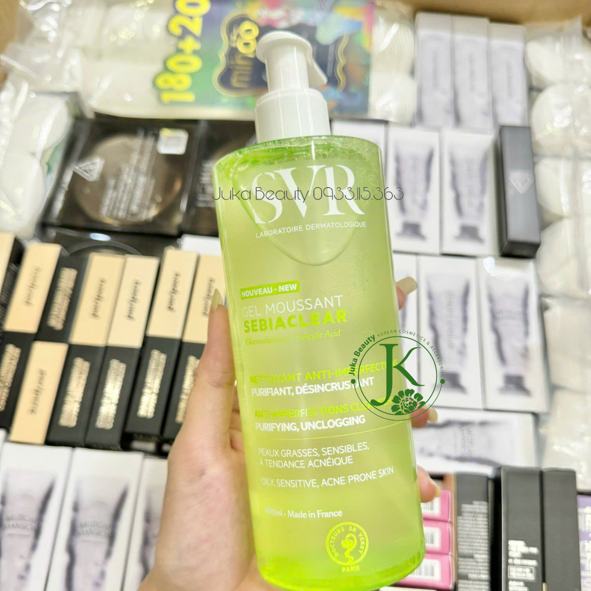 Sữa Rửa Mặt Dạng Gel, Dành Cho Da Dầu SVR Sebiaclear Gel Moussant (XANH LÁ)
