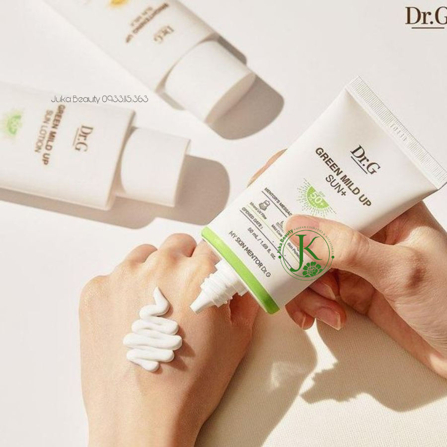 Kem Chống Nắng Hỗ Trợ Giảm Mụn Dành Cho Da Nhạy Cảm Dr.G Green Mild Up Sun+ SPF 50+/ PA++++ 50ml (XANH LÁ)