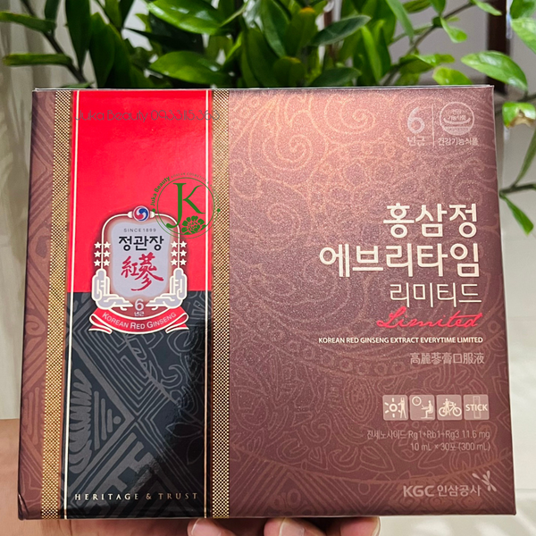  Nước Hồng Sâm KGC Korean Red Ginseng Extract Everytime Limited (10ml x 30 gói) 