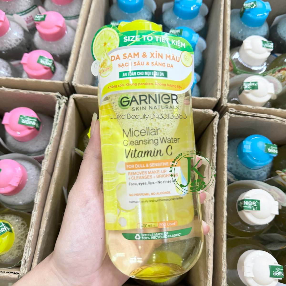 Nước Tẩy Trang Làm Sạch Garnier Micellar Cleansing Water Dành Cho Da Nhạy Cảm 400ml