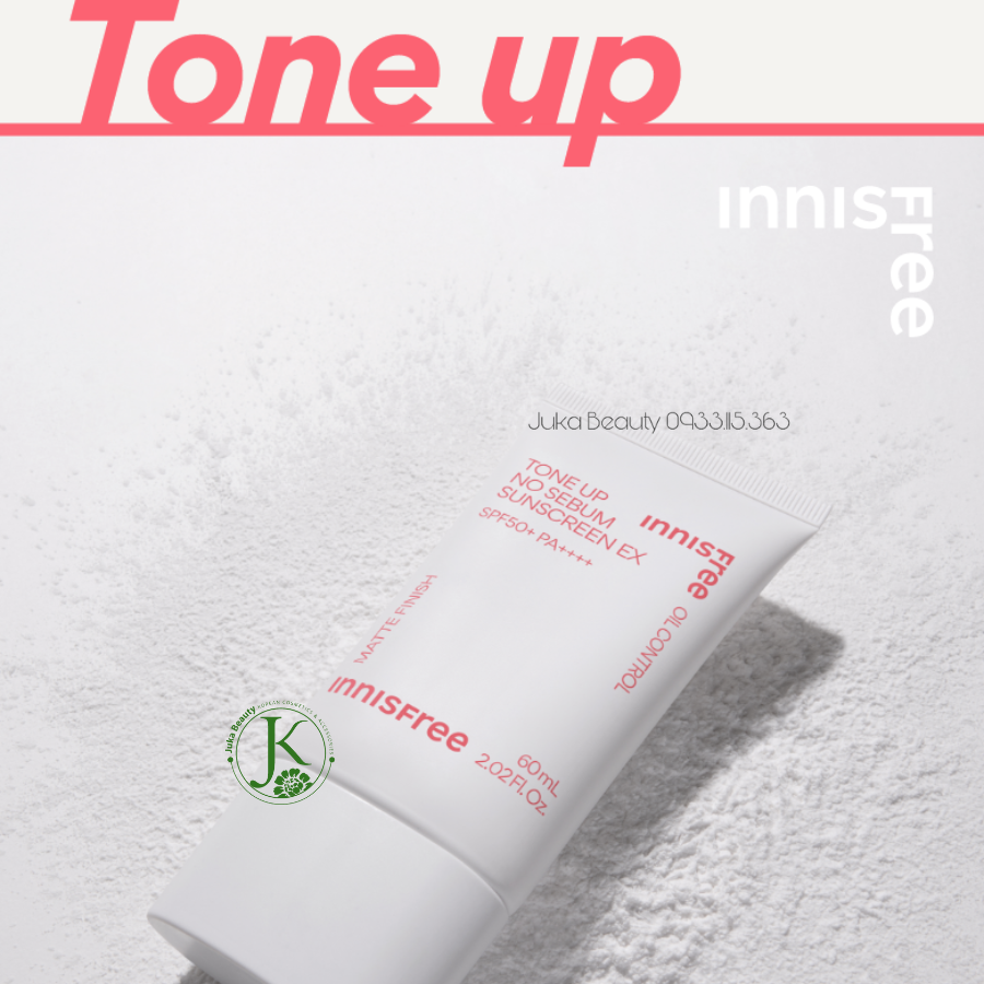 (Mẫu mới) Kem Chống Nắng Nâng Tone, Kiềm Dầu Innisfree Tone Up No Sebum Sunscreen SPF50+ PA++++ 60ml