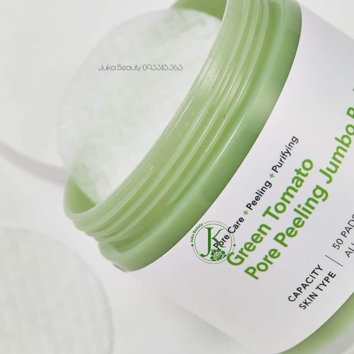 Toner Pad Cà Chua Xanh Thu Nhỏ Lỗ Chân Lông Sungboon Editor Green Tomato Pore Peeling Jumbo Pad 180ml (60 miếng)