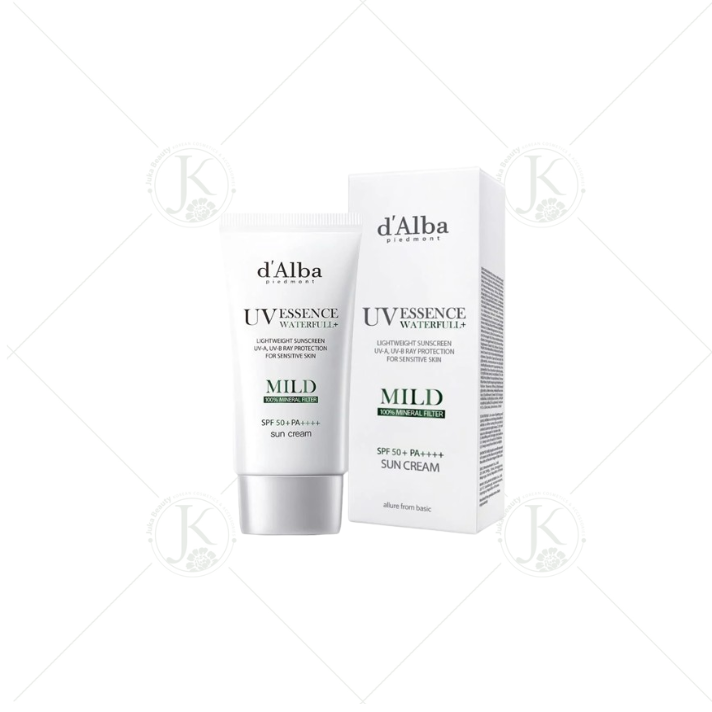 (XANH LÁ) Kem Chống Nắng Dịu Da, Không Nâng Tone D'Alba Waterfull MILD Sun Cream SPF50+ PA++++ 50ml