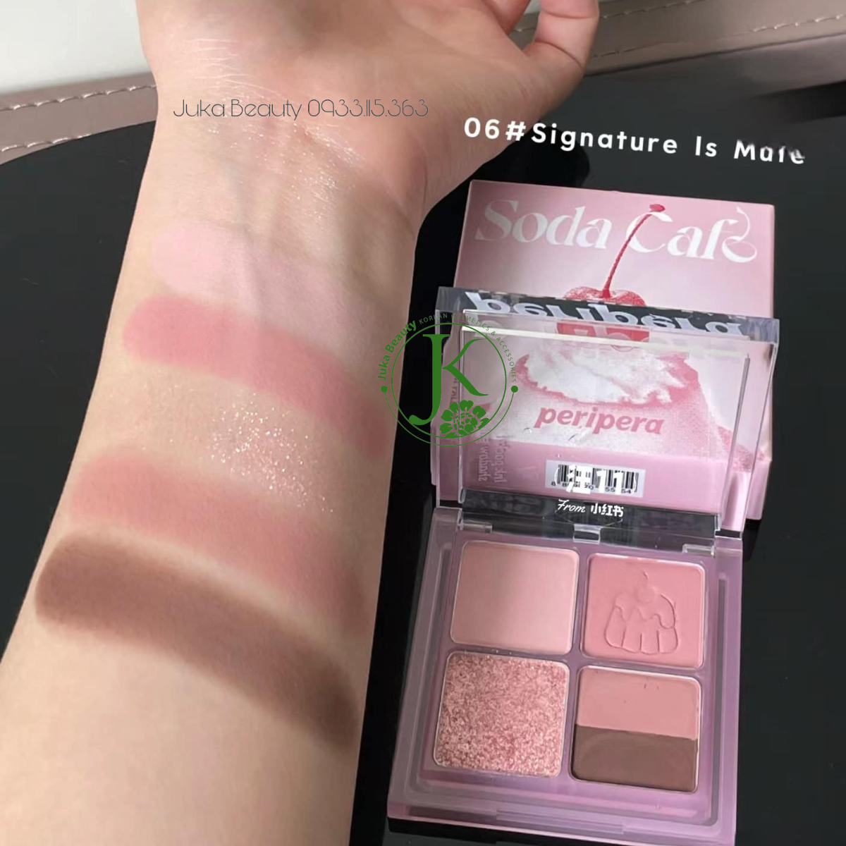 Phấn mắt 4 ô Peripera Ink Pocket Shadow Palette Soda Cafe 1.6g
