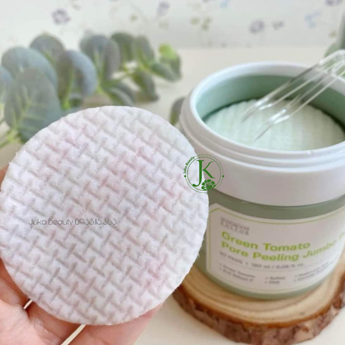 Toner Pad Cà Chua Xanh Thu Nhỏ Lỗ Chân Lông Sungboon Editor Green Tomato Pore Peeling Jumbo Pad 180ml (60 miếng)