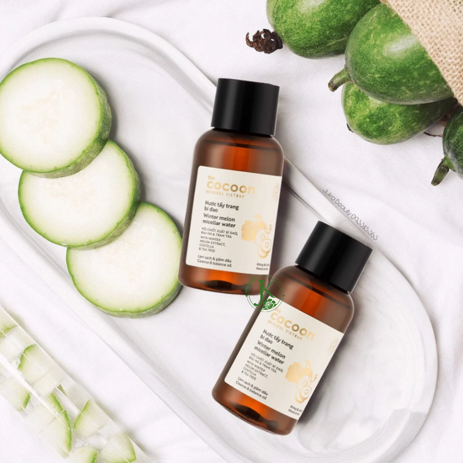 Nước tẩy trang sạch sâu, nhẹ dịu chiết xuất Bí Đao Cocoon Winter Melon Micellar Water