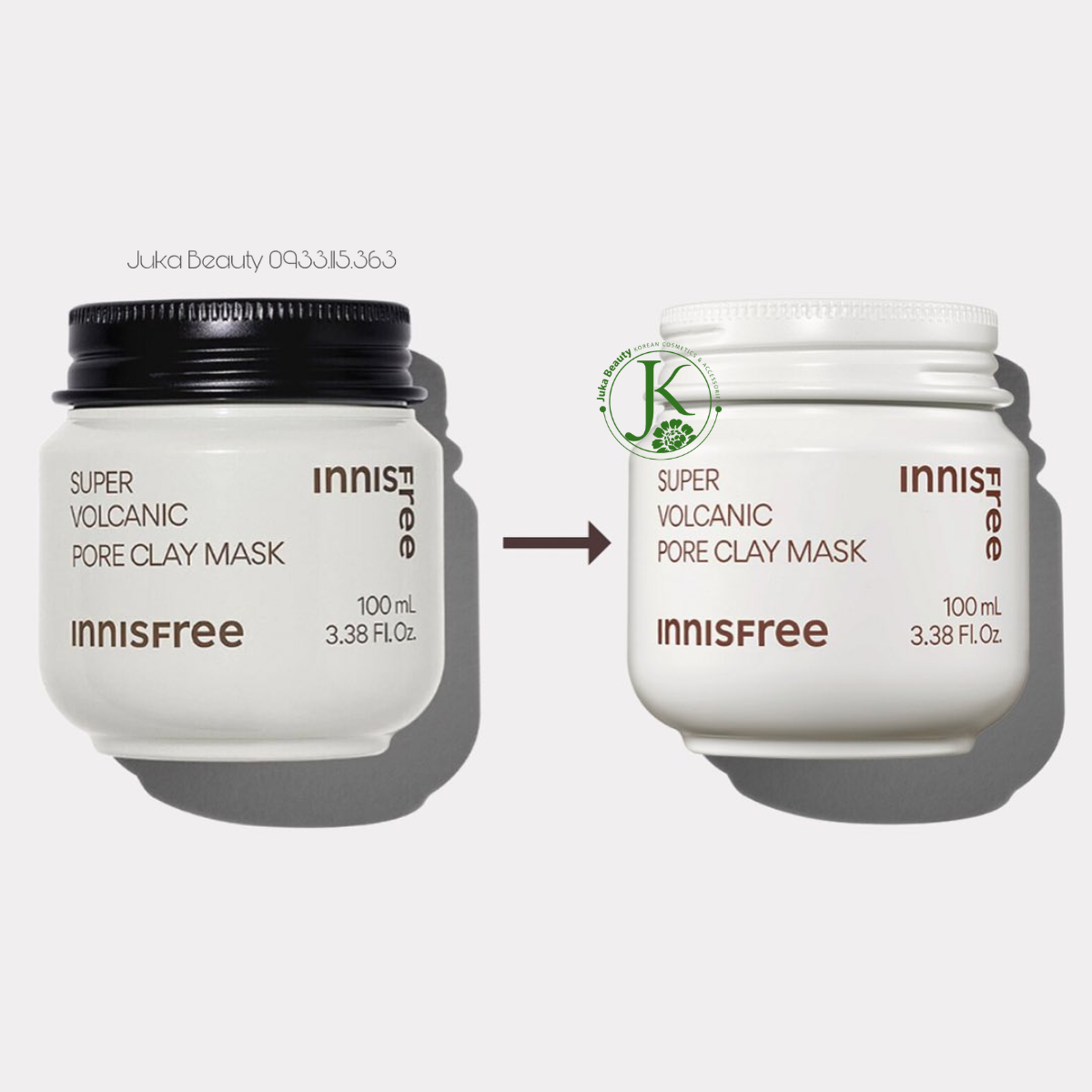 (MẪU MỚI) Mặt Nạ Đất Sét Tro Núi Lửa Innisfree Super Volcanic Pore Clay Mask 2X 100ml