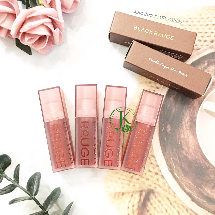 (Mẫu mới 2022) Son Kem Tint Lì Black Rouge Double Layer Over Velvet 4g