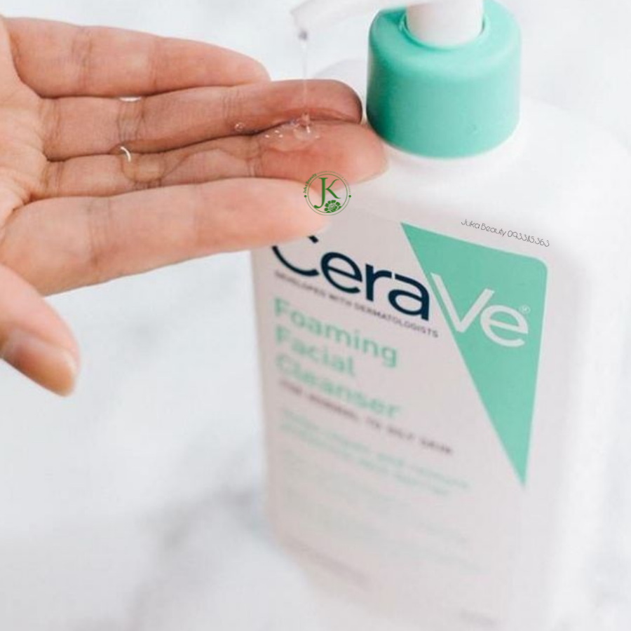 Sữa Rửa Mặt Sạch Da, Dịu Nhẹ Dành Cho Da Dầu CeraVe Foaming Cleanser For Oily Skin 236ml/ 473ml (Bản Pháp)