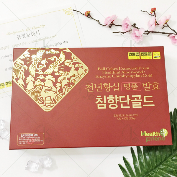 Viên Hoàn Hồng Sâm Hàn Quốc Ball Cakes Extracted From Healthful Aloeswood: Enzyme Chimhyangdan Gold 4.3g (60 viên)