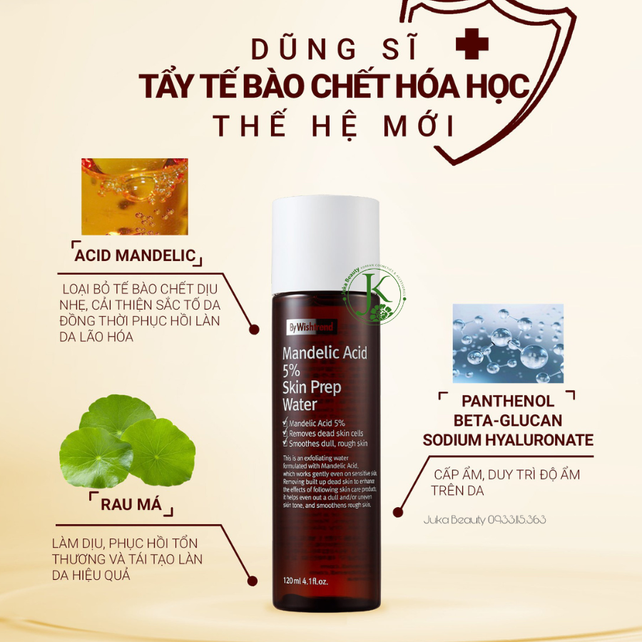 Dung Dịch Tẩy Tế Bào Chết Hóa Học Cho Da Mụn By Wishtrend Mandelic Acid 5% Skin Prep Water