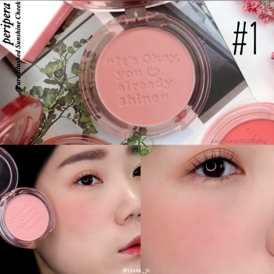 (NEW) Phấn Má Hồng Peripera Pure Blushed Sunshine Cheek