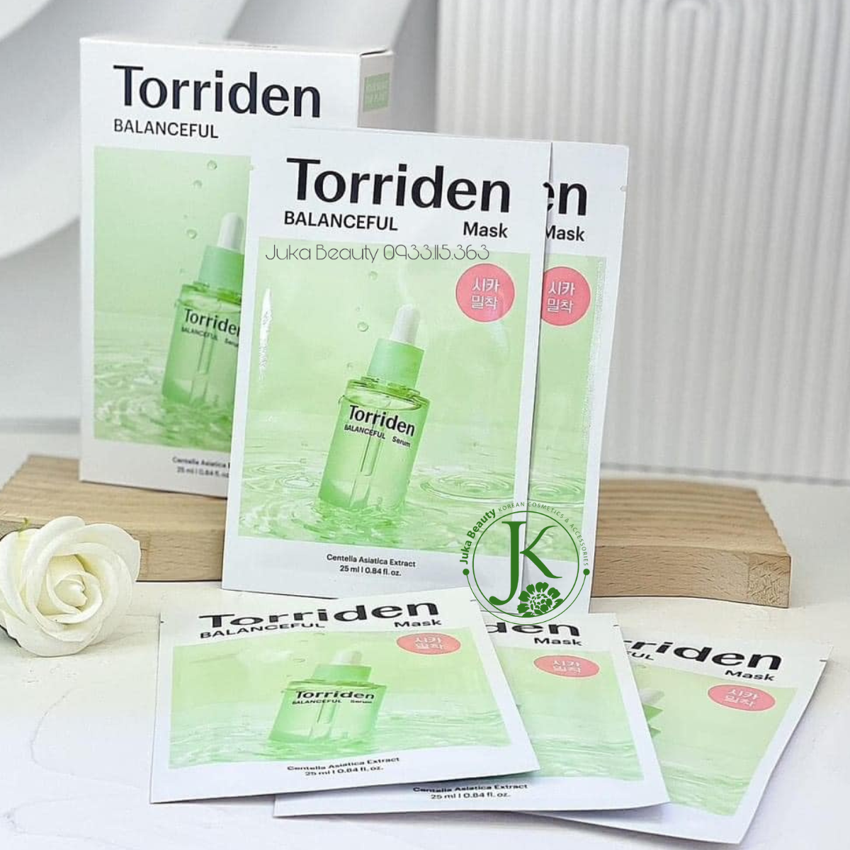 (XANH LÁ) Mặt Nạ Giấy Cấp ẩm, Dịu Da Torriden Balanceful Centella Asiatica Extract Mask 25ml