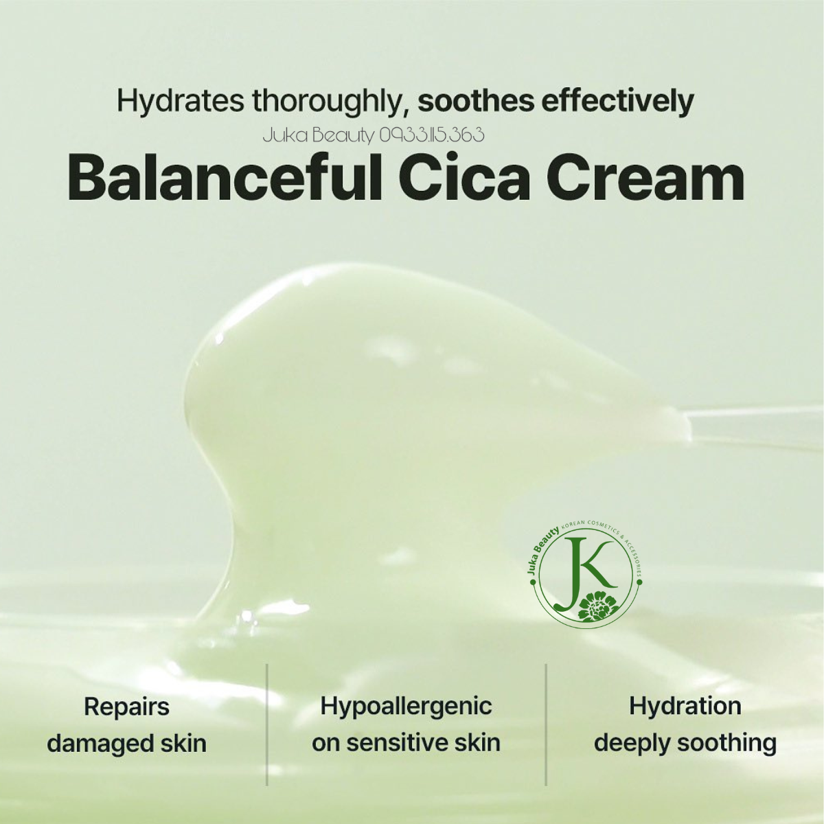 (XANH LÁ) Kem Dưỡng Cấp ẩm, Phục Hồi Da Torriden Balanceful Centella Asiatica Extract Cream 80ml