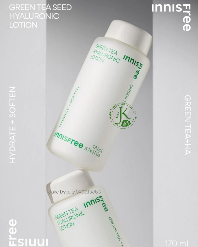 (New 2023) Sữa Dưỡng Trà Xanh Phục hồi da Innisfree Green Tea Hyaluronic Lotion 170ml