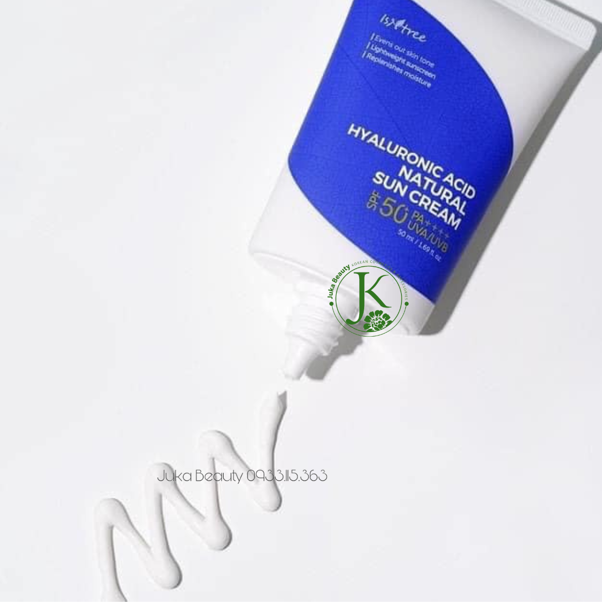 (MẪU MỚI) Kem Chống Nắng Dưỡng ẩm, Hiệu Ứng Căng Bóng Da Isntree Hyaluronic Acid Natural Sun Cream SPF50+ PA++++ 50ml