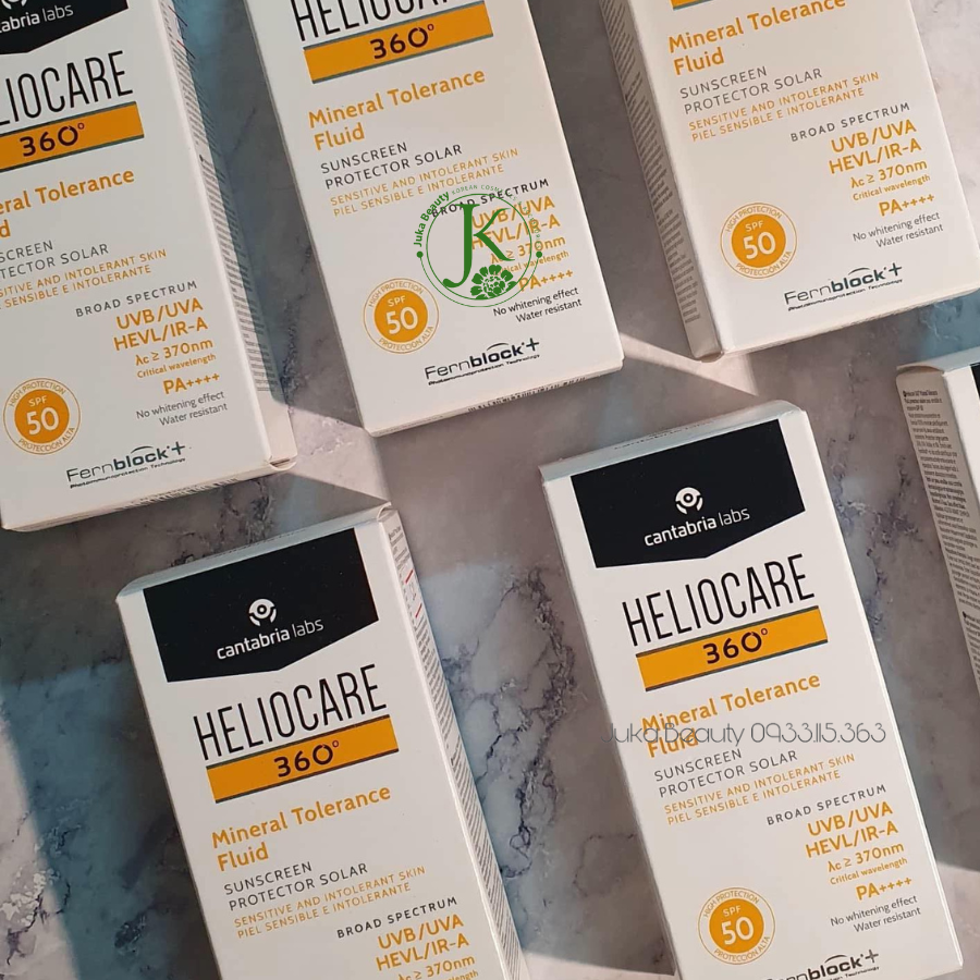 Kem Chống Nắng Dành cho Da Nhạy Cảm Heliocare 360 Mineral Tolerance Fluid SPF 50 PA++++ 50ml