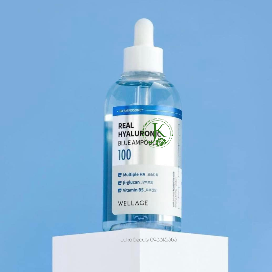 Tinh Chất Siêu Cấp Nước, Phục Hồi Da Căng Bóng Wellage Real Hyaluronic Blue Ampoule 75ml