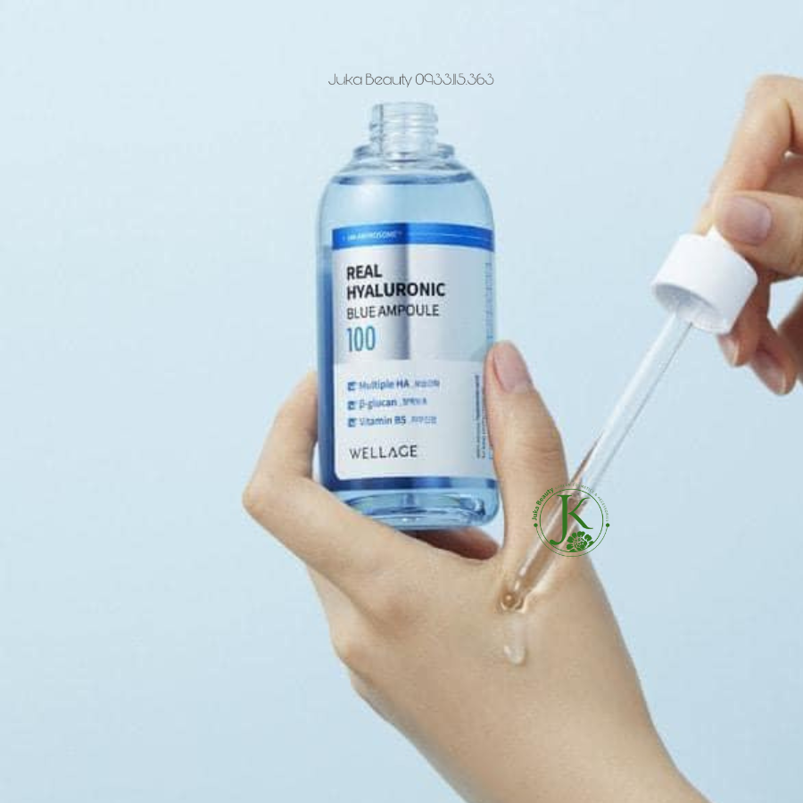 Tinh Chất Siêu Cấp Nước, Phục Hồi Da Căng Bóng Wellage Real Hyaluronic Blue Ampoule 75ml