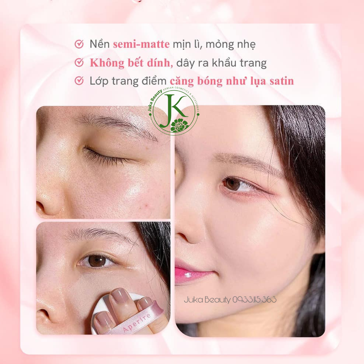 Phấn Nước Kiềm Dầu, Che Phủ Tốt Khuyết Điểm Aperire Day Dream Cover Cushion SPF50+ PA++++ 13g