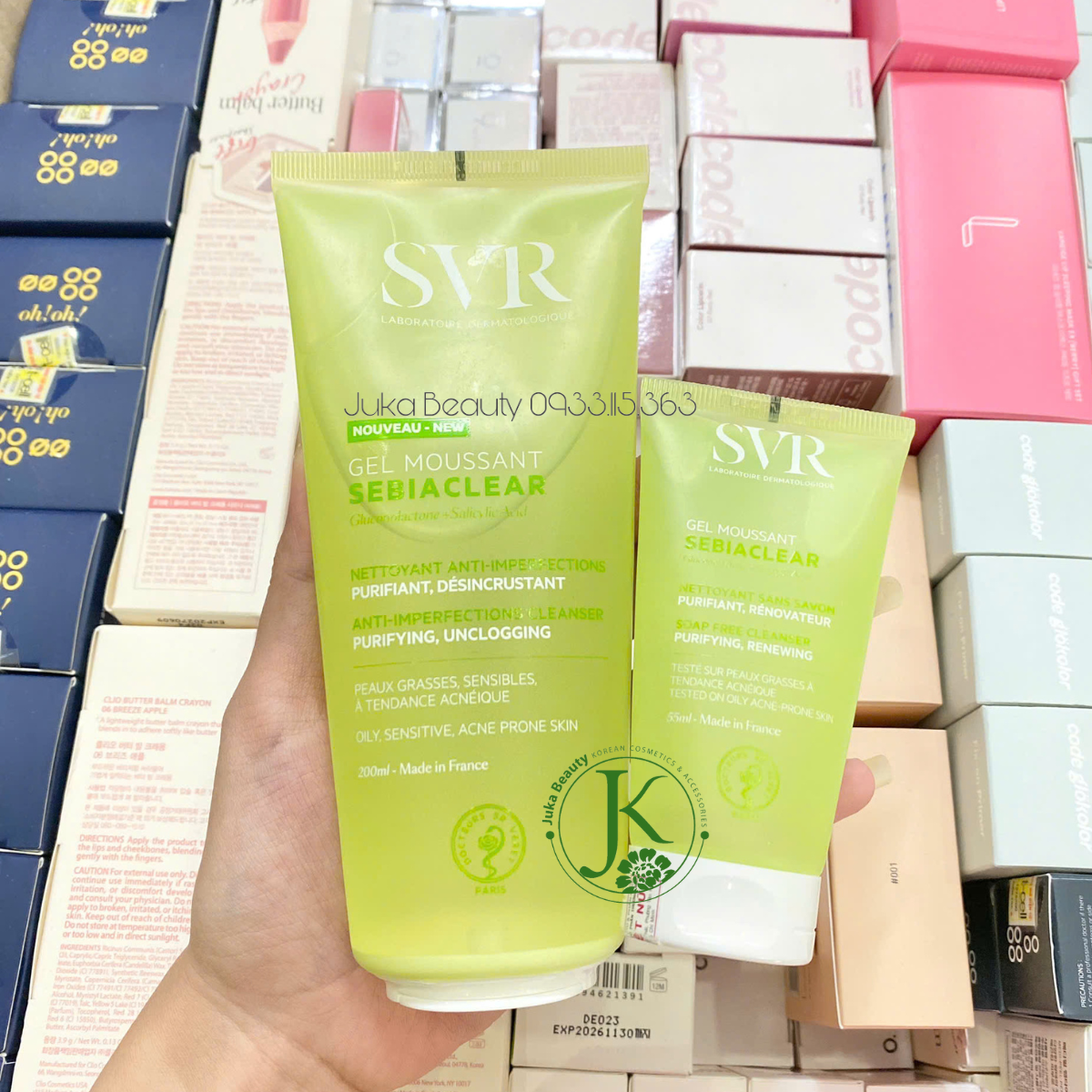 Sữa Rửa Mặt Dạng Gel, Dành Cho Da Dầu SVR Sebiaclear Gel Moussant (XANH LÁ)