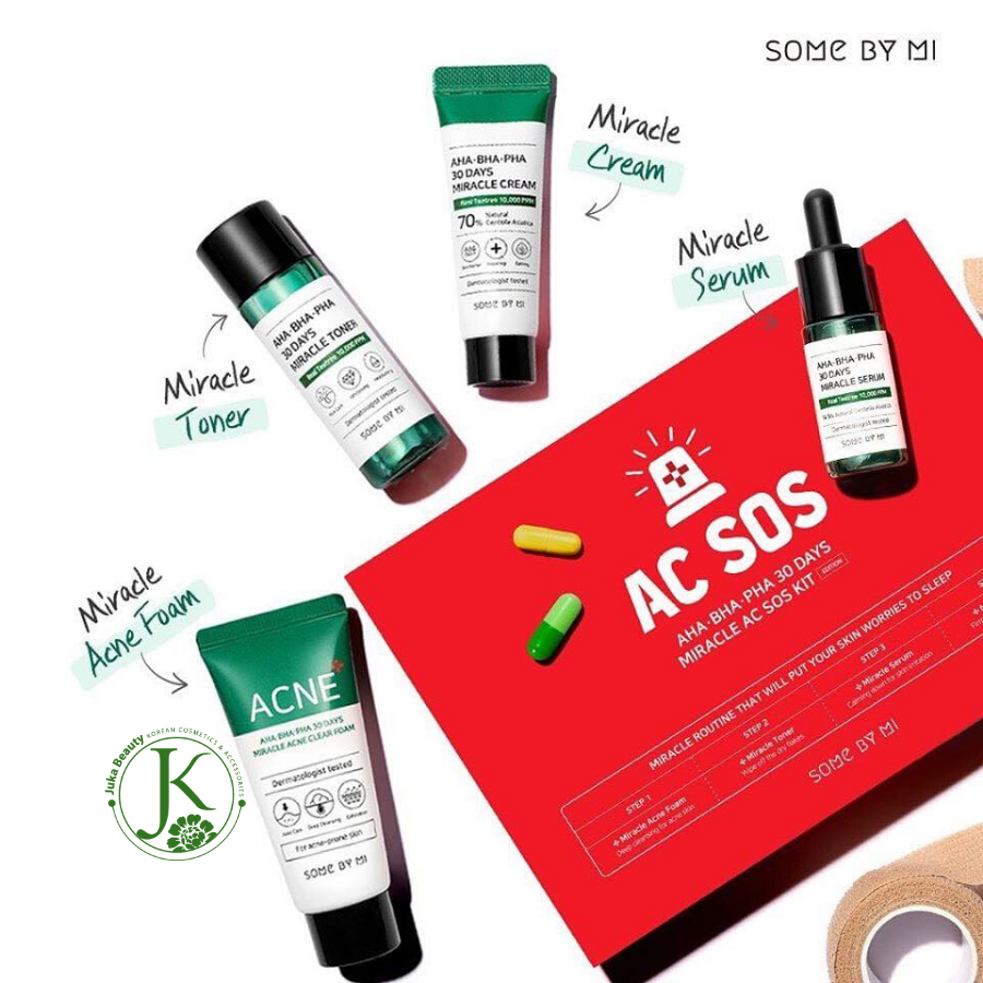 Bộ Kit trị mụn 30 ngày SOME BY MI AHA - BHA - PHA 30 DAYS MIRACLE AC SOS KIT (4 món) (không tích điểm)