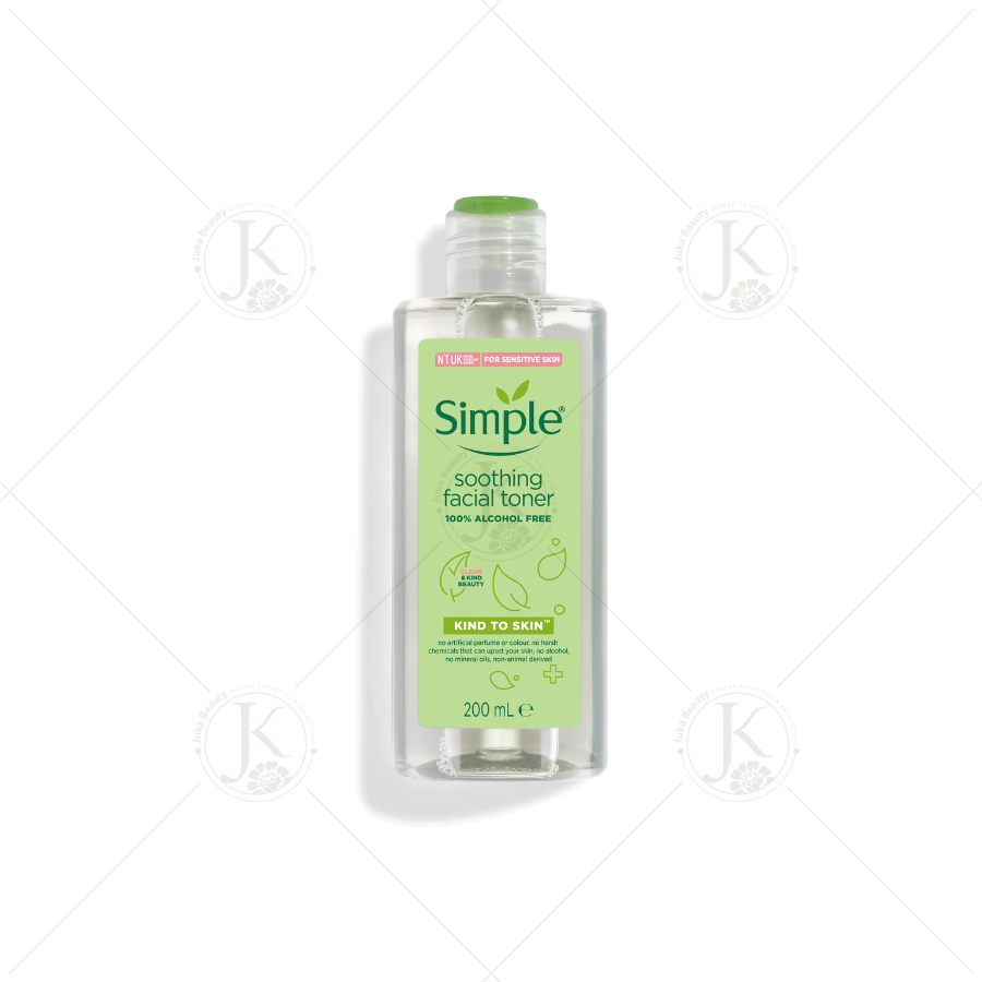 Nước hoa hồng làm dịu da, lành tính Simple Smoothing Facial Toner 200ml