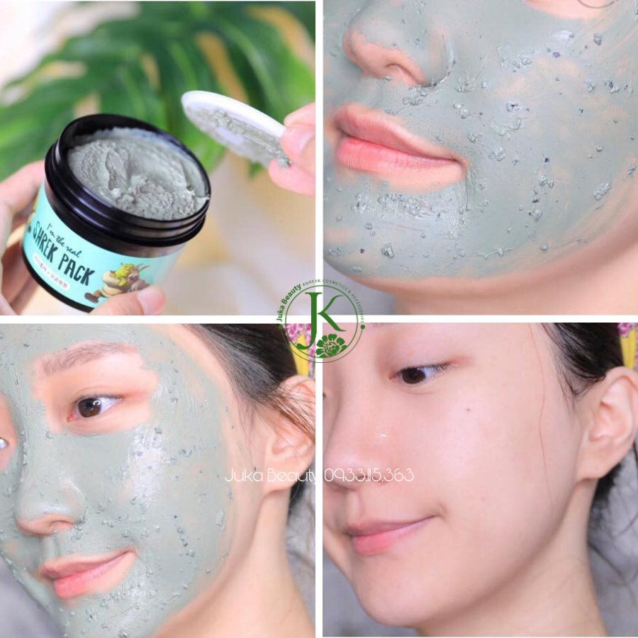 Mặt nạ đất sét tươi bạc hà thải độc, sáng da I'm The Real Shrek Pack 110g