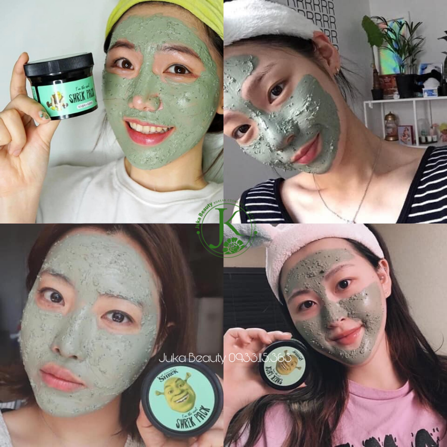 Mặt nạ đất sét tươi bạc hà thải độc, sáng da I'm The Real Shrek Pack 110g