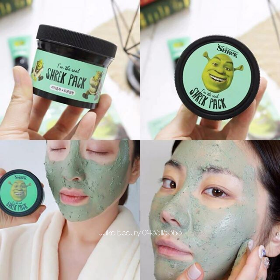 Mặt nạ đất sét tươi bạc hà thải độc, sáng da I'm The Real Shrek Pack 110g