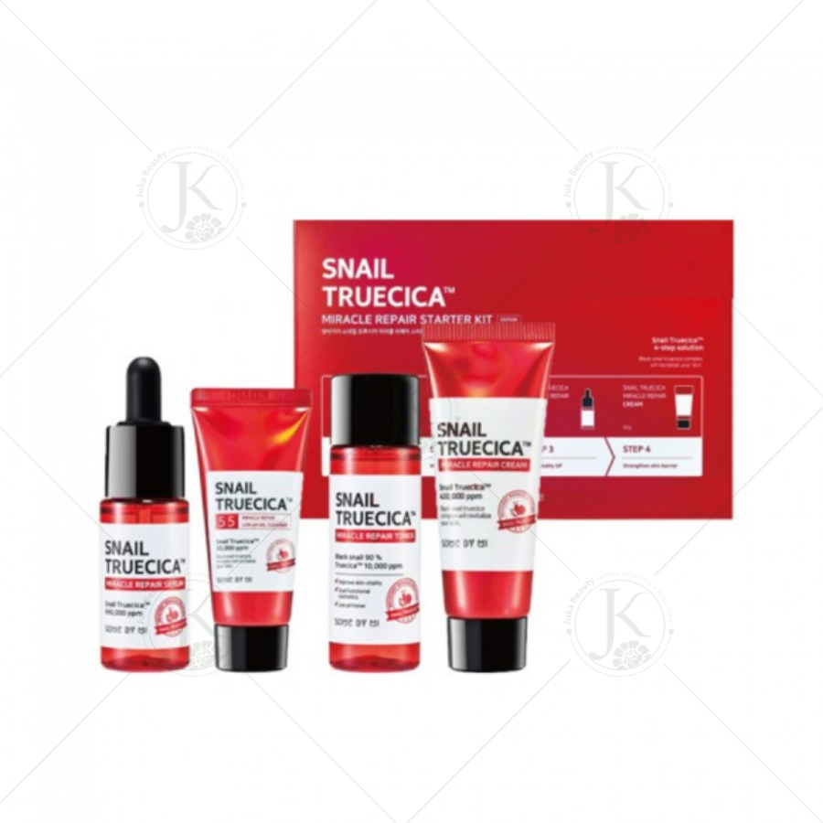 Bộ chăm sóc da làm mờ sẹo rỗ Some By Mi Snail Truecica Miracle Repair Starter Kit (4 Items)