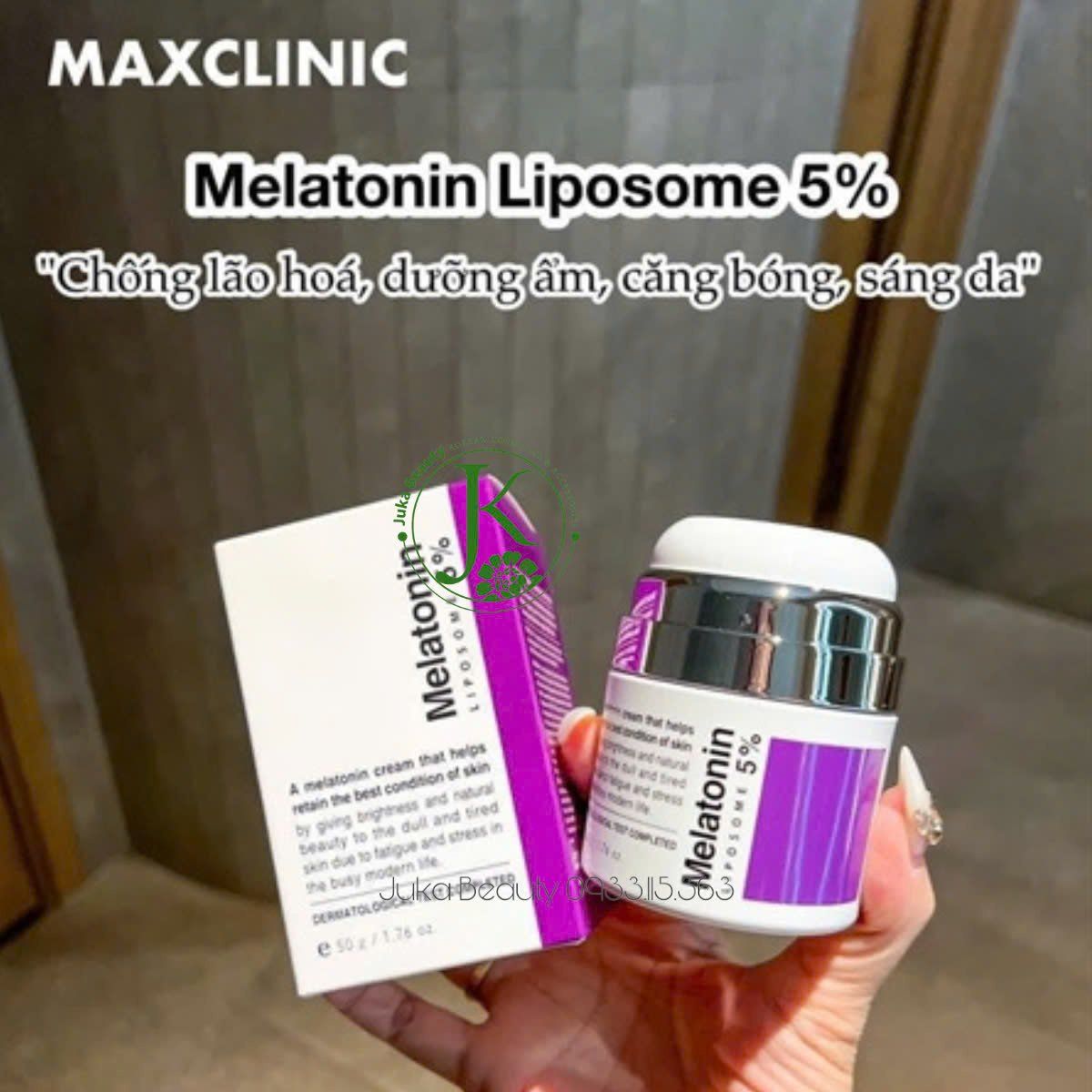 Kem Dưỡng Mờ Nám, Chống Lão Hóa Melatonin Liposome 5% Maxclinic Time Return Cream 50g