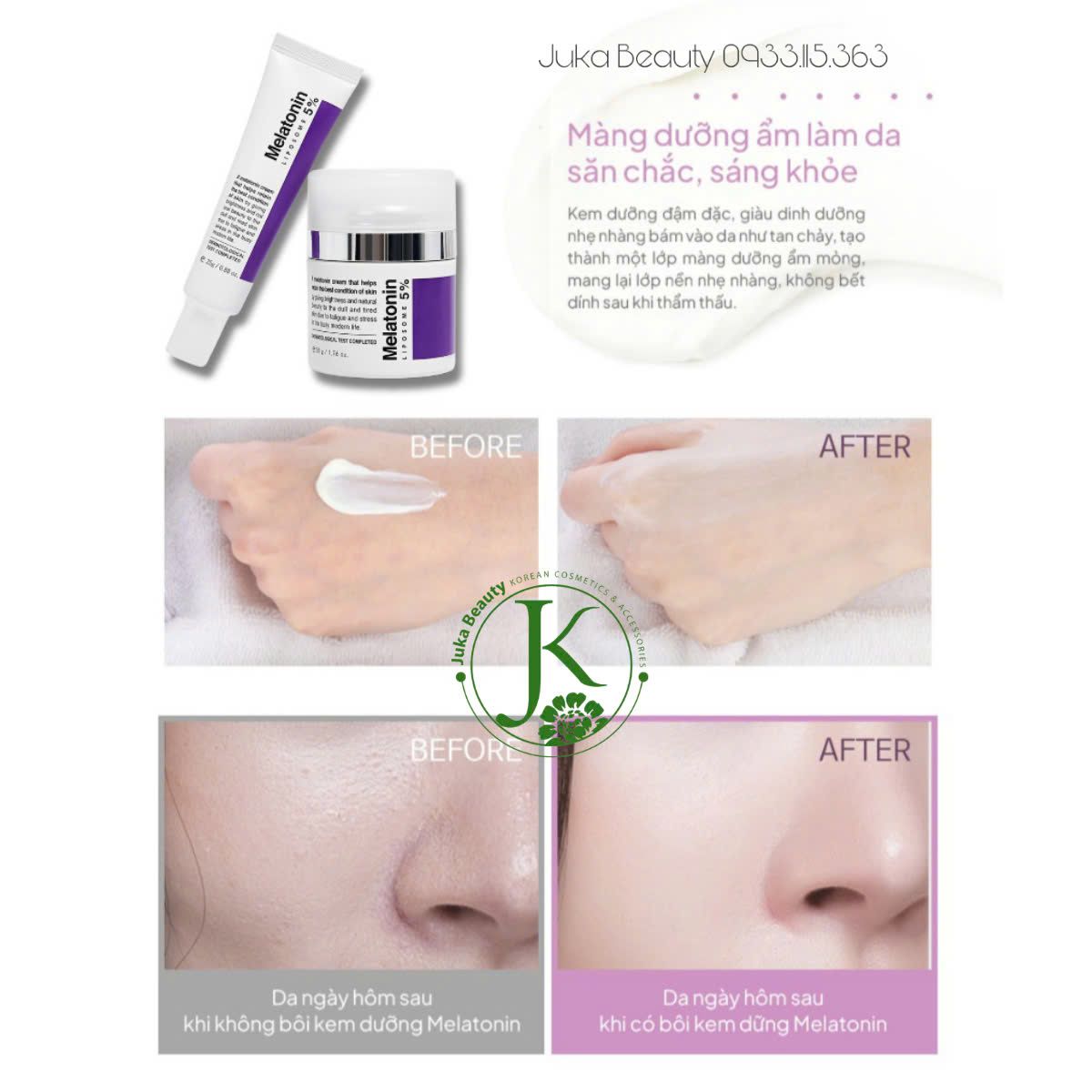 Kem Dưỡng Mờ Nám, Chống Lão Hóa Melatonin Liposome 5% Maxclinic Time Return Cream 50g