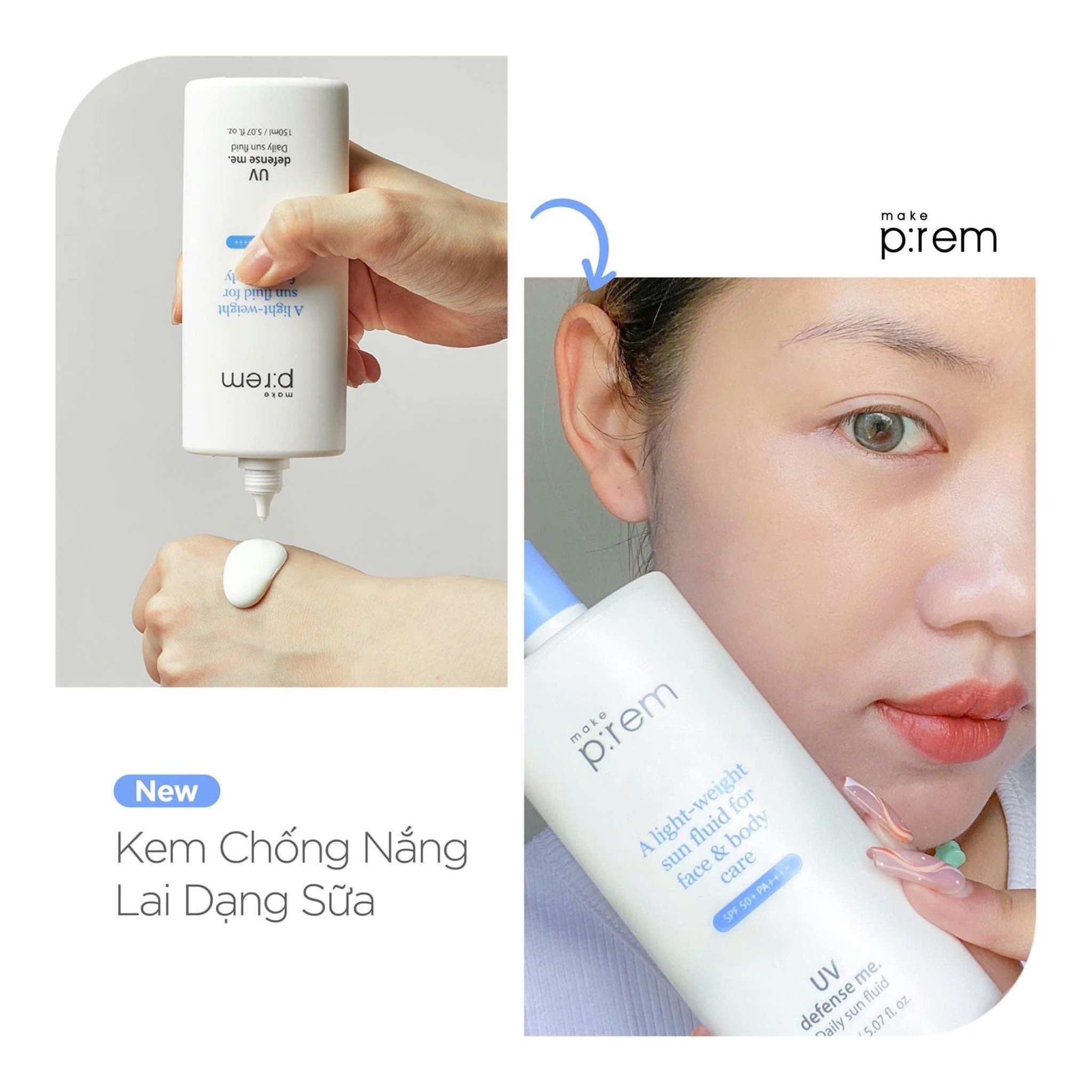 Kem Chống Nắng Cho Mặt Và Body Make P:rem Daily Sun Fluid 150ml