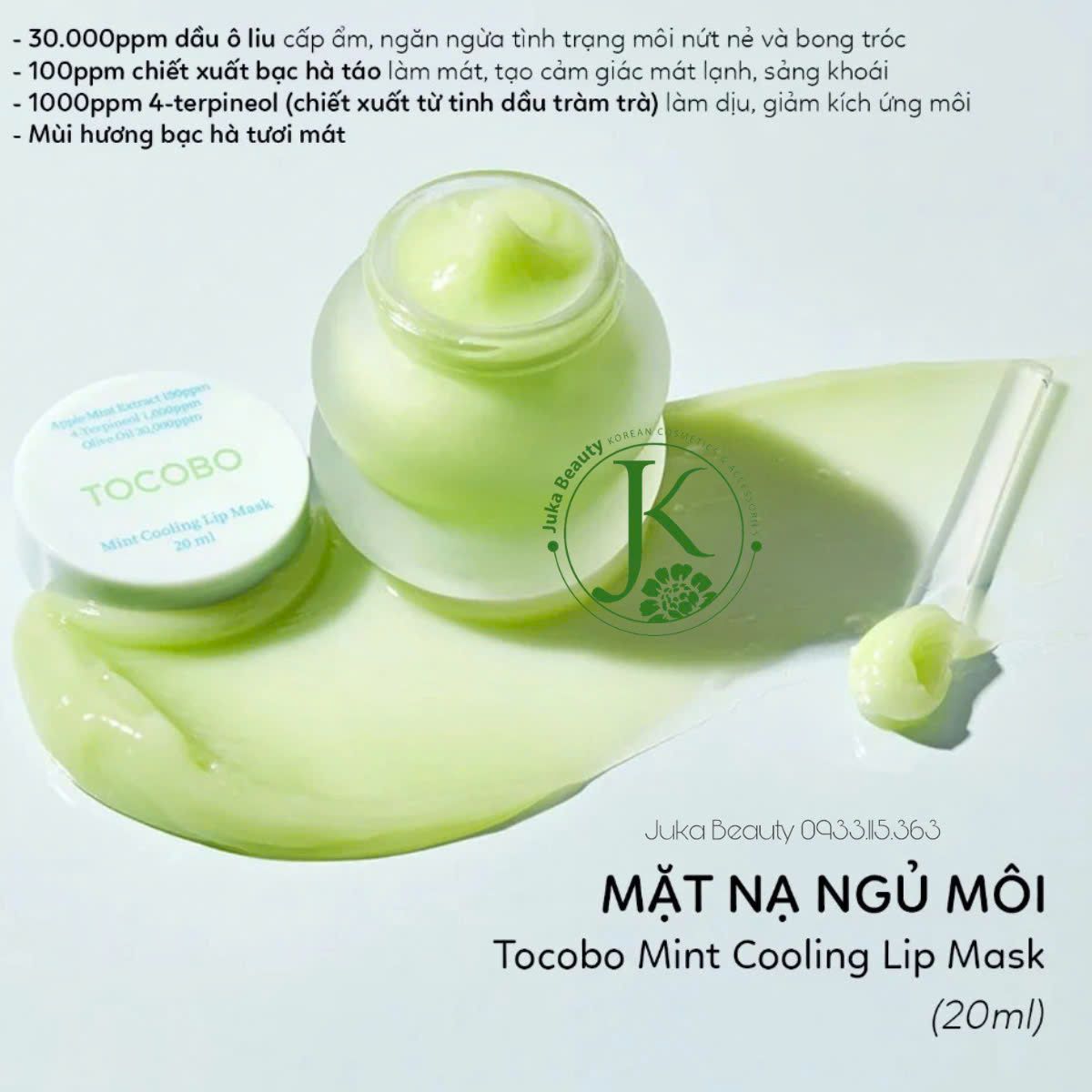 Mặt Nạ Ngủ Môi Kiêm Tẩy Da Chết Tocobo Lip Mask 20ml (4 dòng)