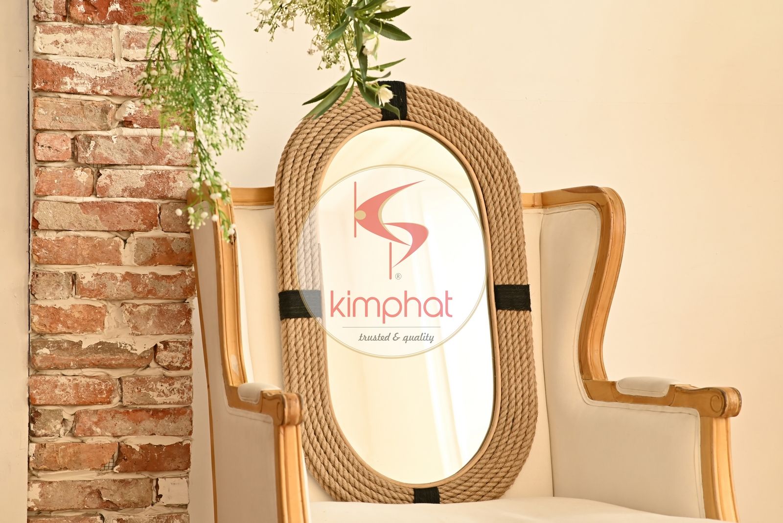 MJ-2808: Nice Woven Jute Mirror