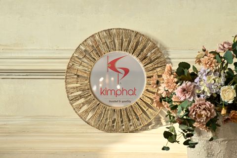  MJ-2812: Fine Woven Jute Wall Mirror 