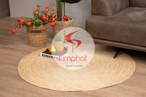  RW-2801: Best Quality Water Hyacinth Round Rug 