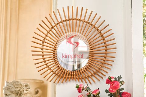  MR-2812: Special Irregular Shape Rattan Mirror 