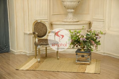  RM-2812: Luxury Water Hyacinth Natural & Seagrass Natural & Palm Leaf Combined Rug 